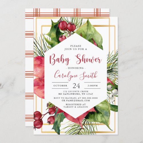 Winter Baby Shower Christmas Baby Shower Invitati Invitation