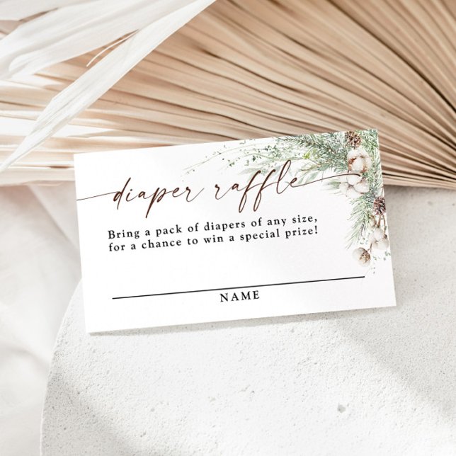 Winter Baby Shower Diaper Raffle Card (Creator Uploaded)