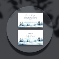 Winter baby shower diaper raffle