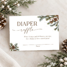 Winter Baby Shower Diaper Raffle
