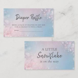 Winter Baby Shower Diaper Raffle Enclosure Card