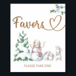 Winter baby shower Favors sign<br><div class="desc">Winter baby shower favors sing.
Matching items available.</div>