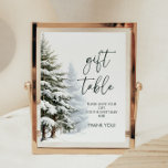 Winter Baby Shower Gift Table Sign<br><div class="desc">Transform your baby shower into a winter wonderland with this charming Winter Baby Shower Gift Table Sign. The snowy backdrop and delicate snowflakes make it a perfect addition to your cold-weather celebration. This sign not only guides guests to the gift table but also adds a touch of seasonal elegance to...</div>