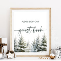 Winter Baby Shower Guest Book Sign