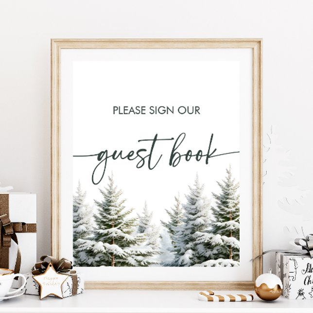 Winter Baby Shower Guest Book Sign (Creator Uploaded)