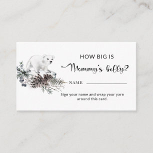 Winter baby shower how big is mommy's belly enclos enclosure card