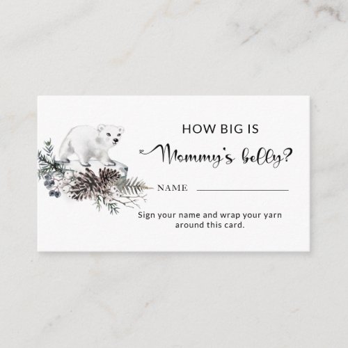 Winter baby shower how big is mommys belly enclos enclosure card