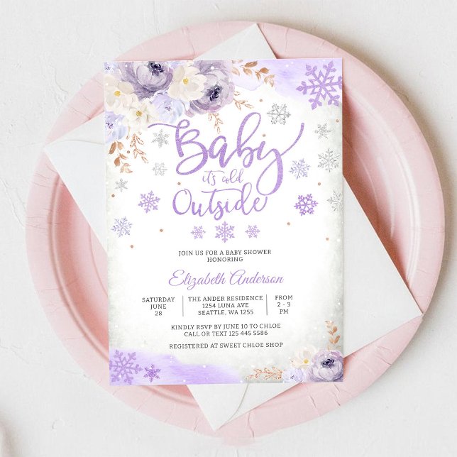 Winter Baby Shower Invitation (Creator Uploaded)