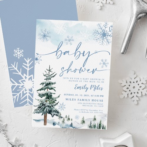 Winter Baby Shower Invitation