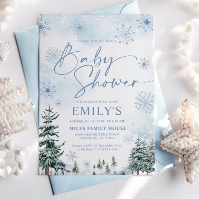 Winter Baby Shower Invitation (Creator Uploaded)