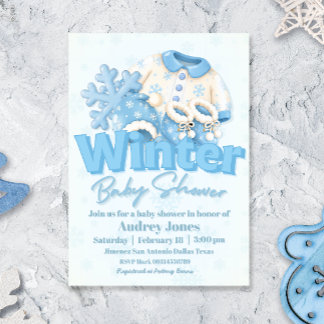 Winter Baby Shower Invitation