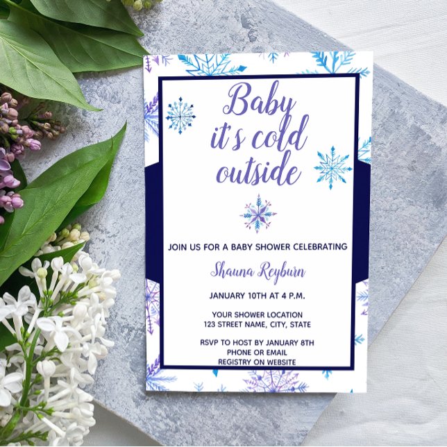 Winter Baby Shower Invitation (Creator Uploaded)