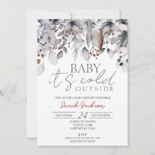 Winter Baby Shower Invitation, It's Cold Outside Invitation