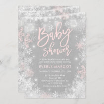 Winter Baby Shower Invitation Rustic Winter Shower