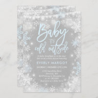 Winter Baby Shower Invitation Rustic Winter Shower