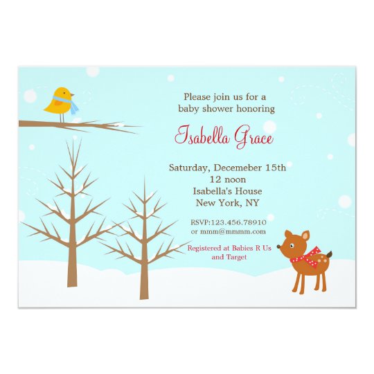 Winter Baby Shower Invitations