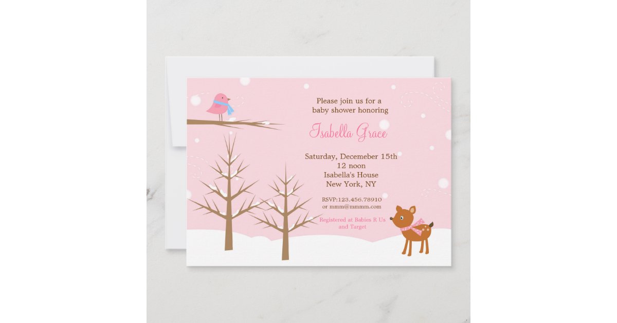 Winter Baby Shower Invitations | Zazzle