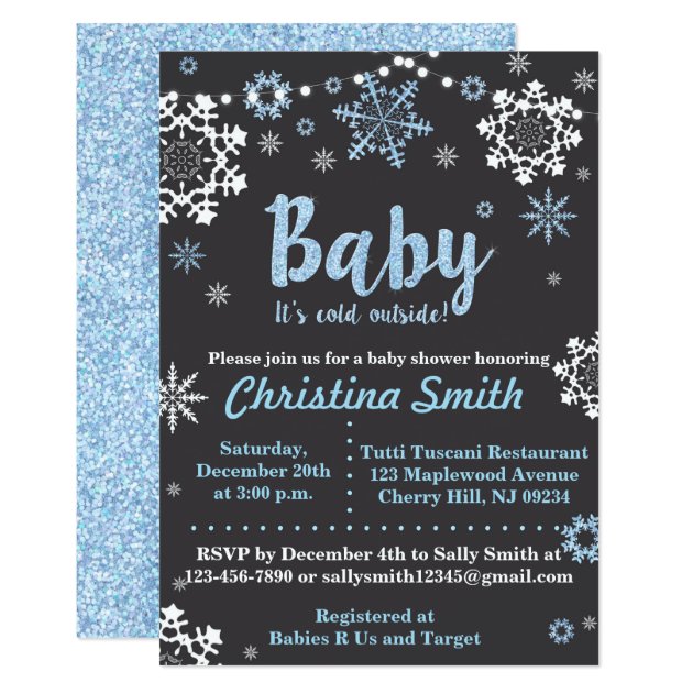 Winter Baby Shower Invitations For A Boy