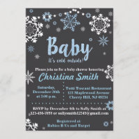 Winter Baby Shower Invitations for a Boy