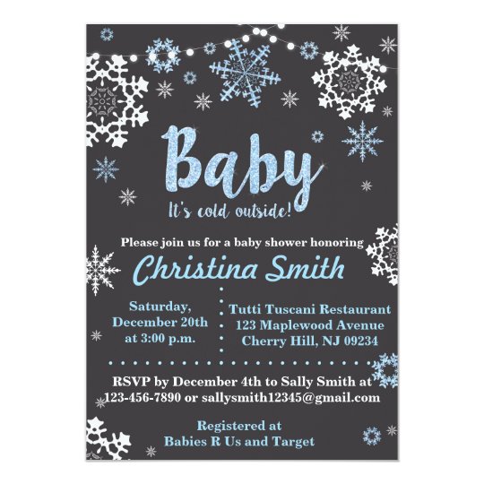 Winter Baby Shower Invitations For A Boy Zazzle