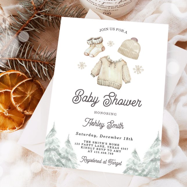 Winter Baby Shower Invite cold Outside Christmas (Creator Uploaded)