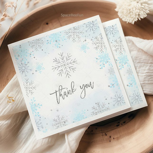 Winter Baby Shower It's Cold Outside  Napkins (Winter Baby Shower It's Cold Outside Invitation Snowflakes Boy Host a cozy and charming Winter Baby )