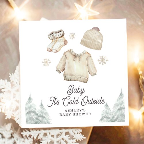 Winter Baby Shower It's Cold Outside Unisex Snow