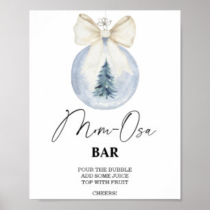 Winter baby shower \ Mom-osa bar Poster