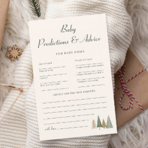 Winter Baby Shower Predictions & Advice Game
