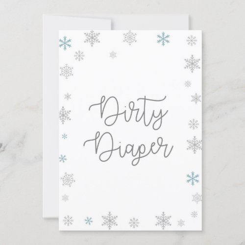Winter Baby Shower Sign Size 5x7 Invitation