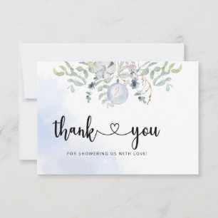 Winter baby shower thank you  card