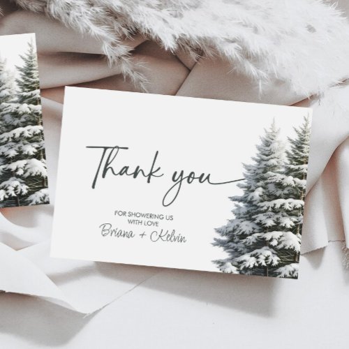 Winter Baby Shower Thank You Card