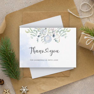Winter baby shower thank you  card