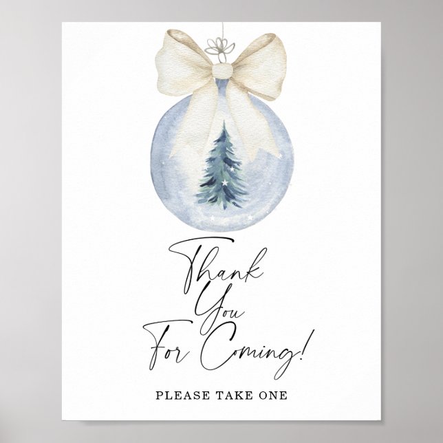 Winter baby shower Thank you for coming Poster (Front)