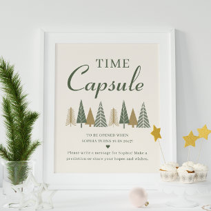 Winter Baby Shower Time Capsule Poster