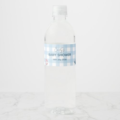 Winter Baby Shower Water Bottle Labels Snowman