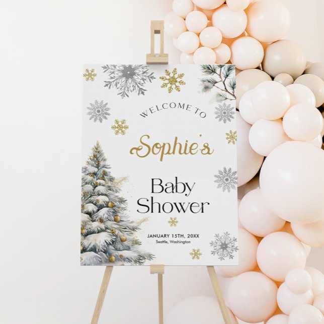 Winter Baby Shower Welcome Sign (Creator Uploaded)