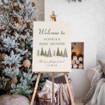 Winter Baby Shower Welcome Sign