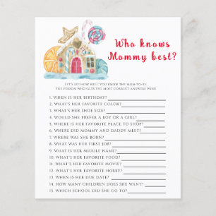 Winter baby shower, Who knows mommy best