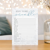Inkdotpot 50 Pack Favori Carte Bambino Parola Scramble Baby Shower Gioco Genere Neutro per Feste Fun Baby Shower Gioco