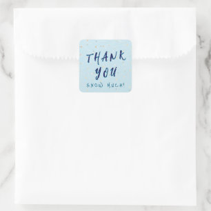 Winter Baby Sprinkle Blue Snow Flurry Square Sticker