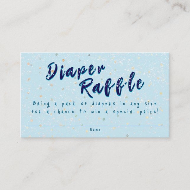 Winter Baby Sprinkle | Snow Flurry Diaper Raffle Enclosure Card (Front)