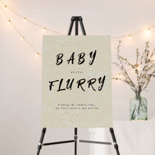 Winter Baby Sprinkle   Snow Flurry Welcome Sign