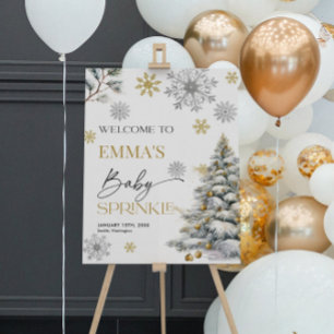 Winter Baby Sprinkle Welcome Sign