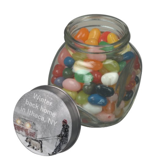 Winter Back Home in Ithaca, NY Jelly Belly Jar (Opened)