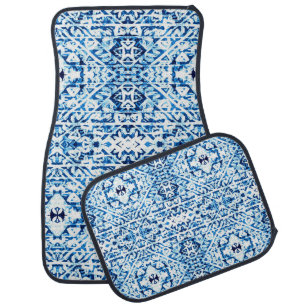 Winter Background. Watercolor Hand Painted Blue In Car Floor Mat