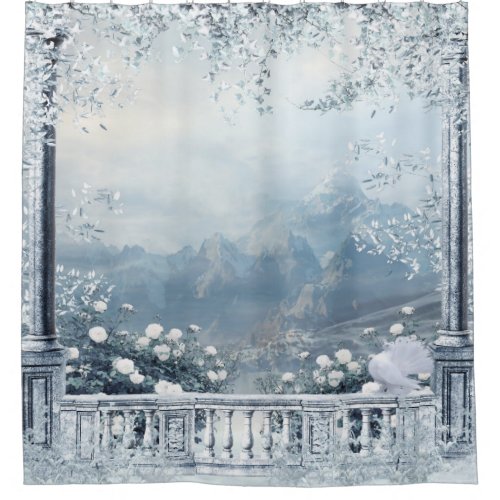 Winter Balcony View Shower Curtain