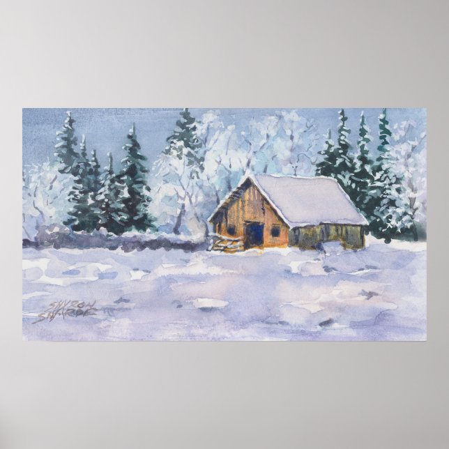 WINTER BARN by SHARON SHARPE Poster (Front)