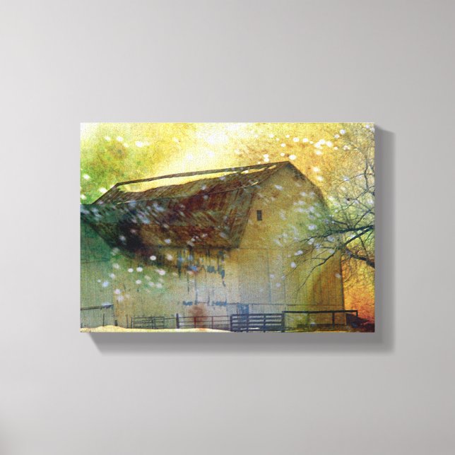 Winter Barn Canvas Print (Front)