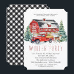 Winter Barn Christmas Holiday Dinner Party Invitation<br><div class="desc">Featuring stunning watercolor barn and winter aesthetics. Whether it’s potluck or pot pie, your invitation is sure to have your guests ready to join the banquet. Christmas is for feasting, and the upcoming holidays will give you plenty of opportunities to make merry. Add your custom wording to this design by...</div>